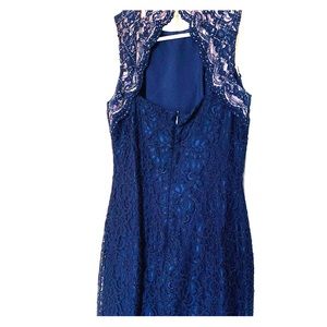Lauren Ralph Lauren Navy Blue Lace & Beads Dress-2